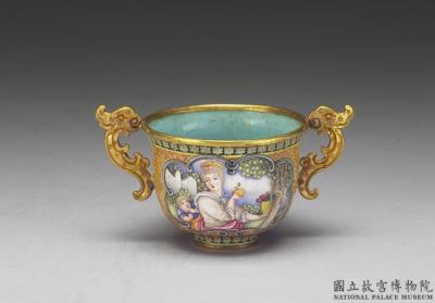 图片[2]-Gold cup with painted enamel decor, Qing dynasty, Qianlong reign (1736-1795)-China Archive